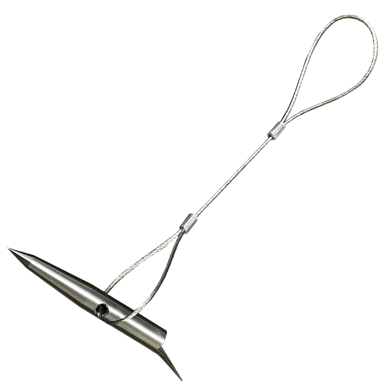 Amazon.co.jp: SPEARSHARK 魚突き ステンレスワイヤ付きチョッキ銛 (穴