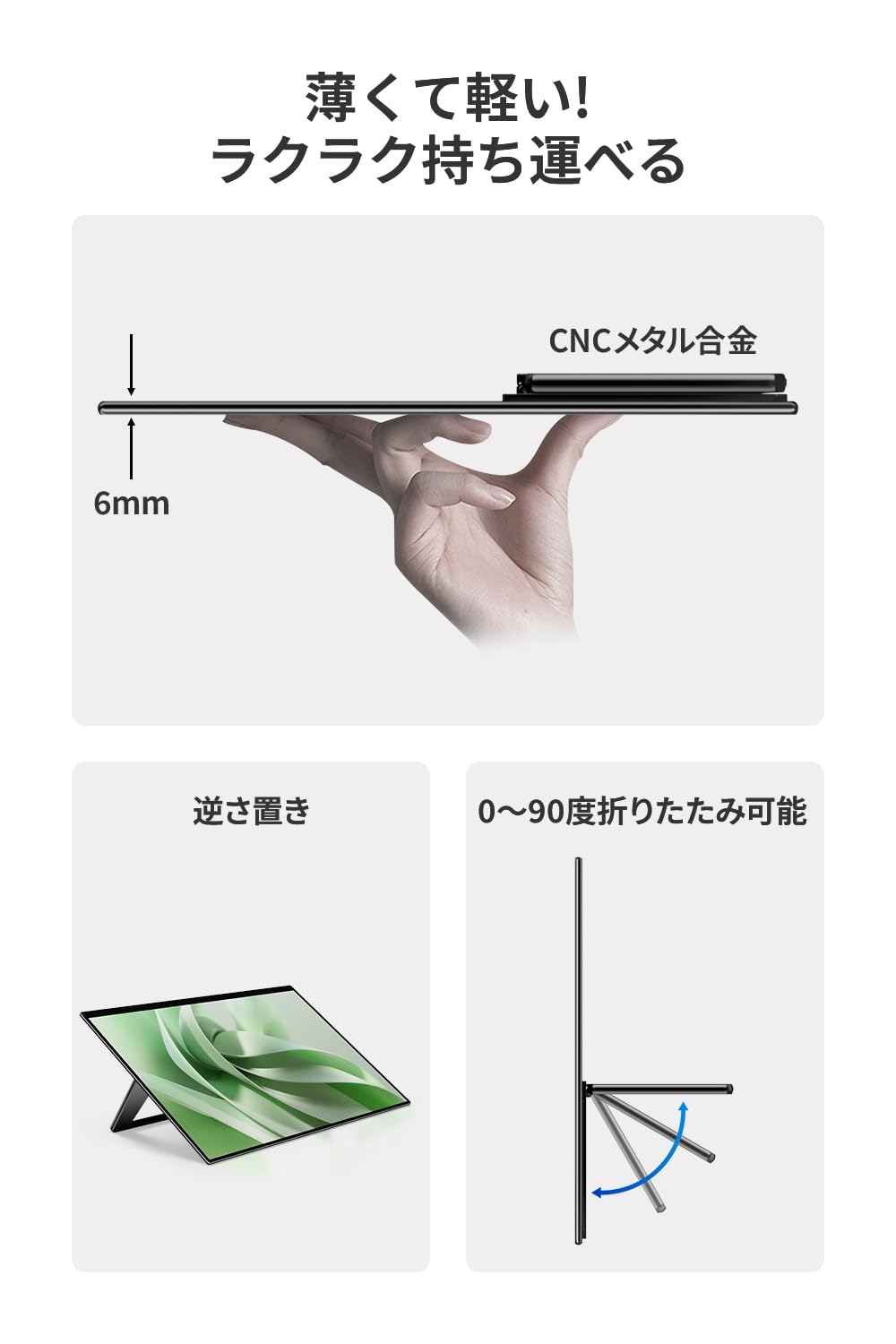 Amazon.co.jp: EHOMEWEI モバイルモニター 15.6インチ 4K タッチペン