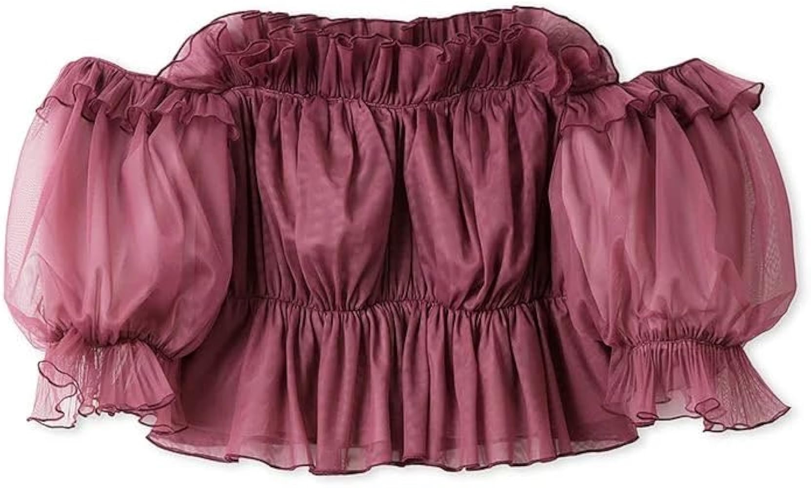 Amazon.co.jp: Sustainaギャザーオフショルブラウス : ファッション