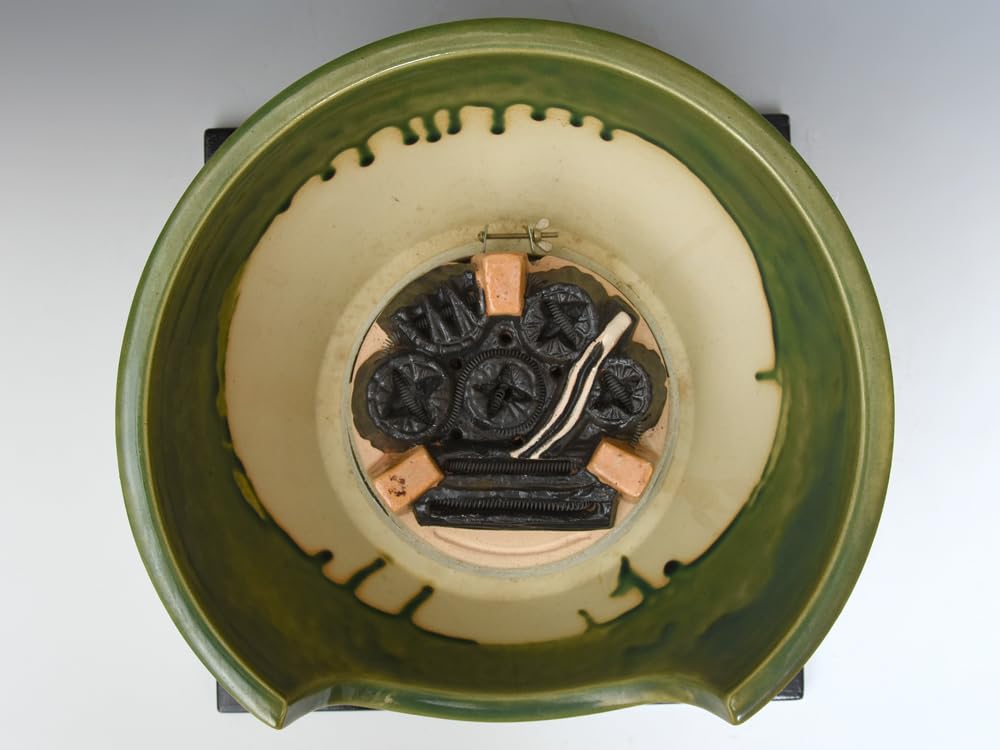 Amazon.co.jp: 野々田商店 風炉型電熱器 織部 道安型 紅鉢 炭型