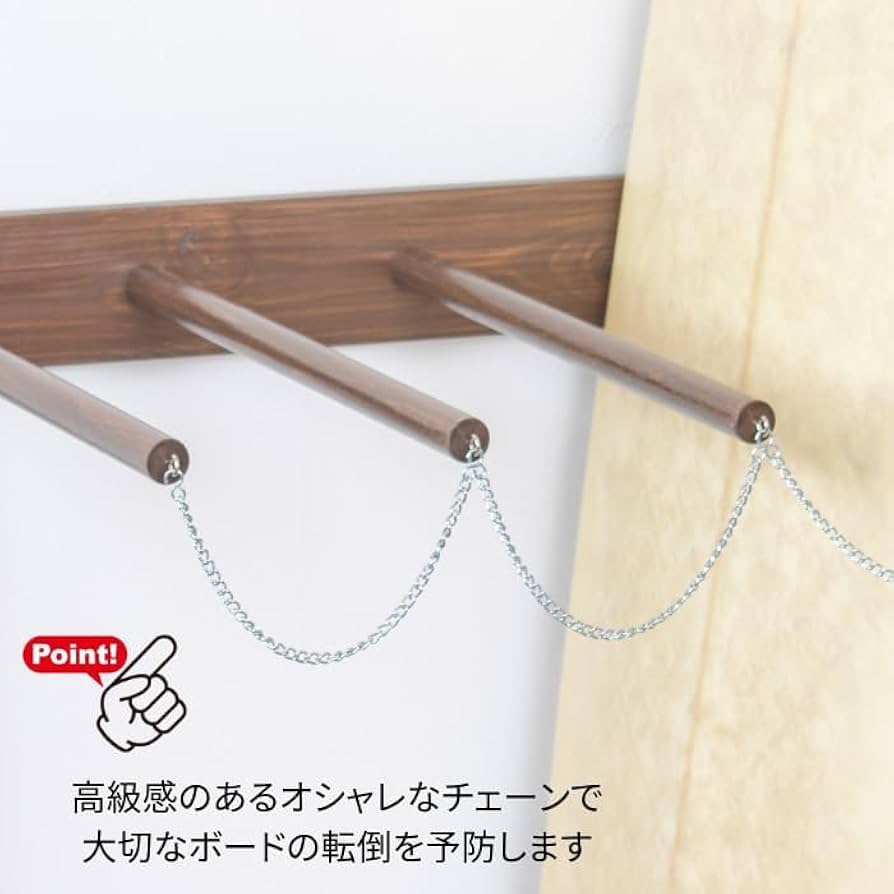 Amazon.co.jp: サーフボードラック (4本立て) 縦置き ウッド ボード