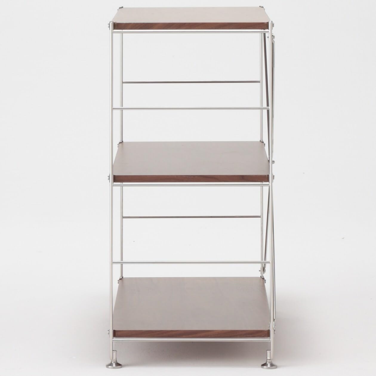 Amazon｜無印良品 ステンレスユニットシェルフ ウォールナット材棚