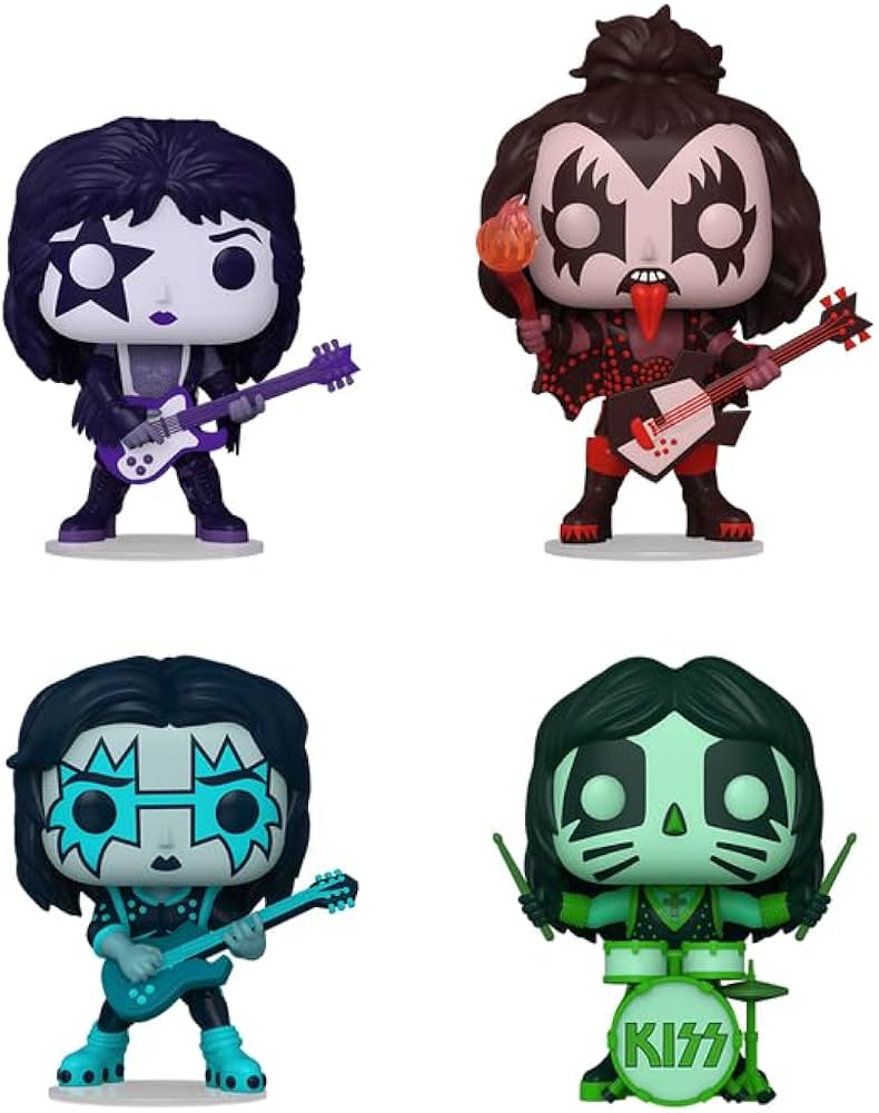 Amazon.com: Pop! KISS (Color Spotlight) 4-Pack : Toys & Games