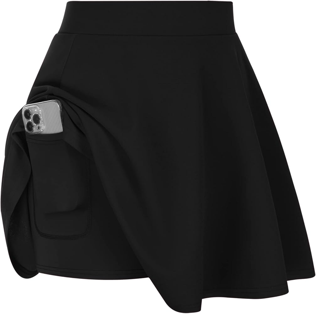 Hanna Nikole Womans Plus Size Skater Skirt High Waisted Elastic