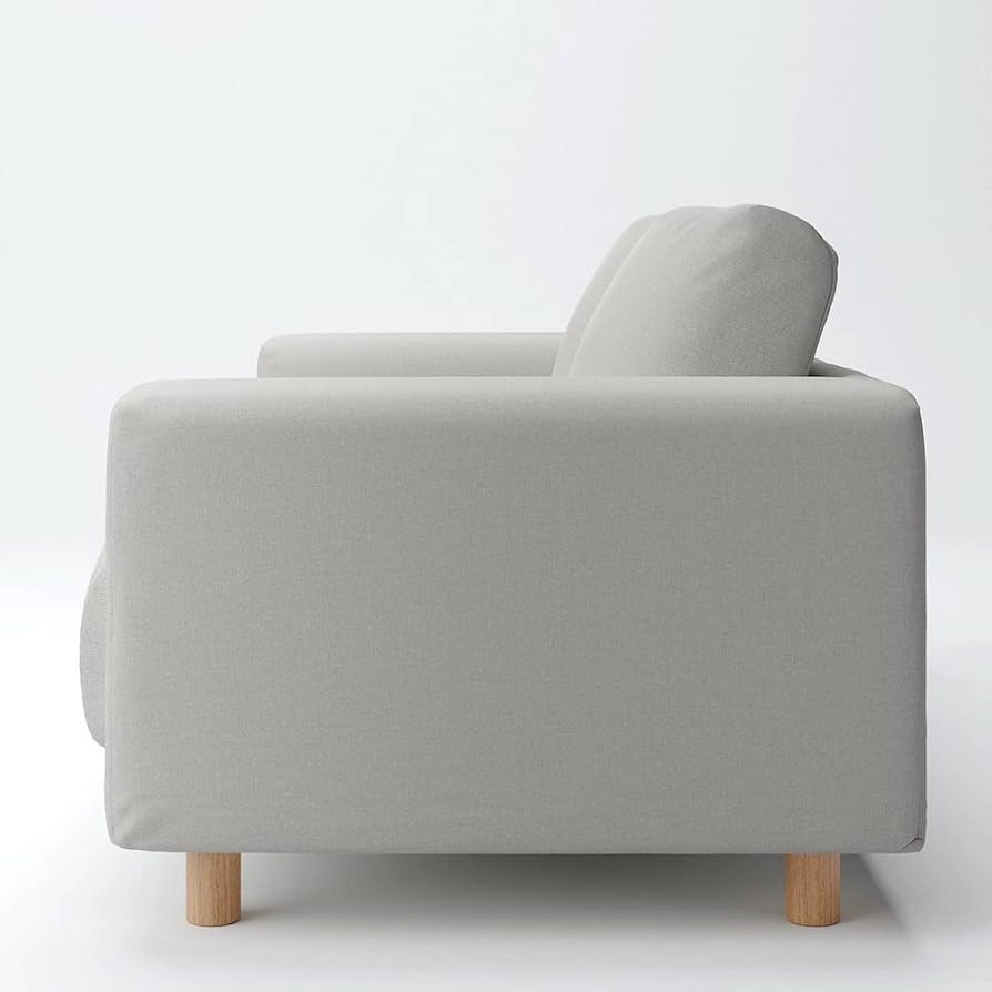 Amazon｜無印良品 カバー 杢ライトグレー 綿帆布 ソファ本体 2シーター