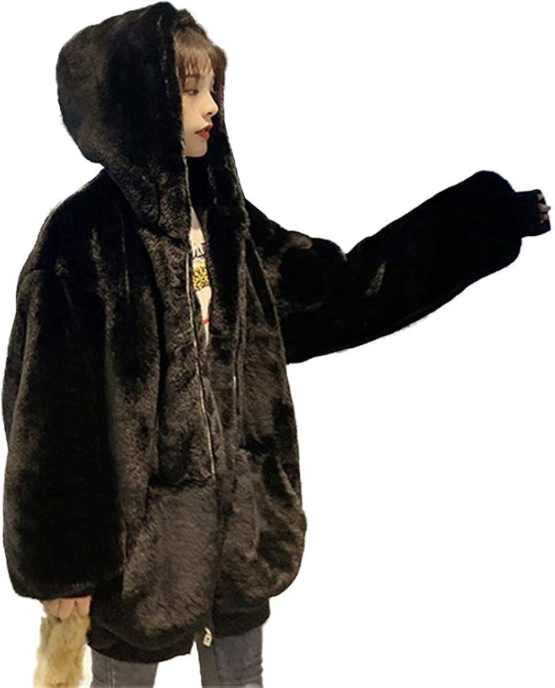 Amazon | [もうほうきょう] ファーコート レディース 毛皮コート