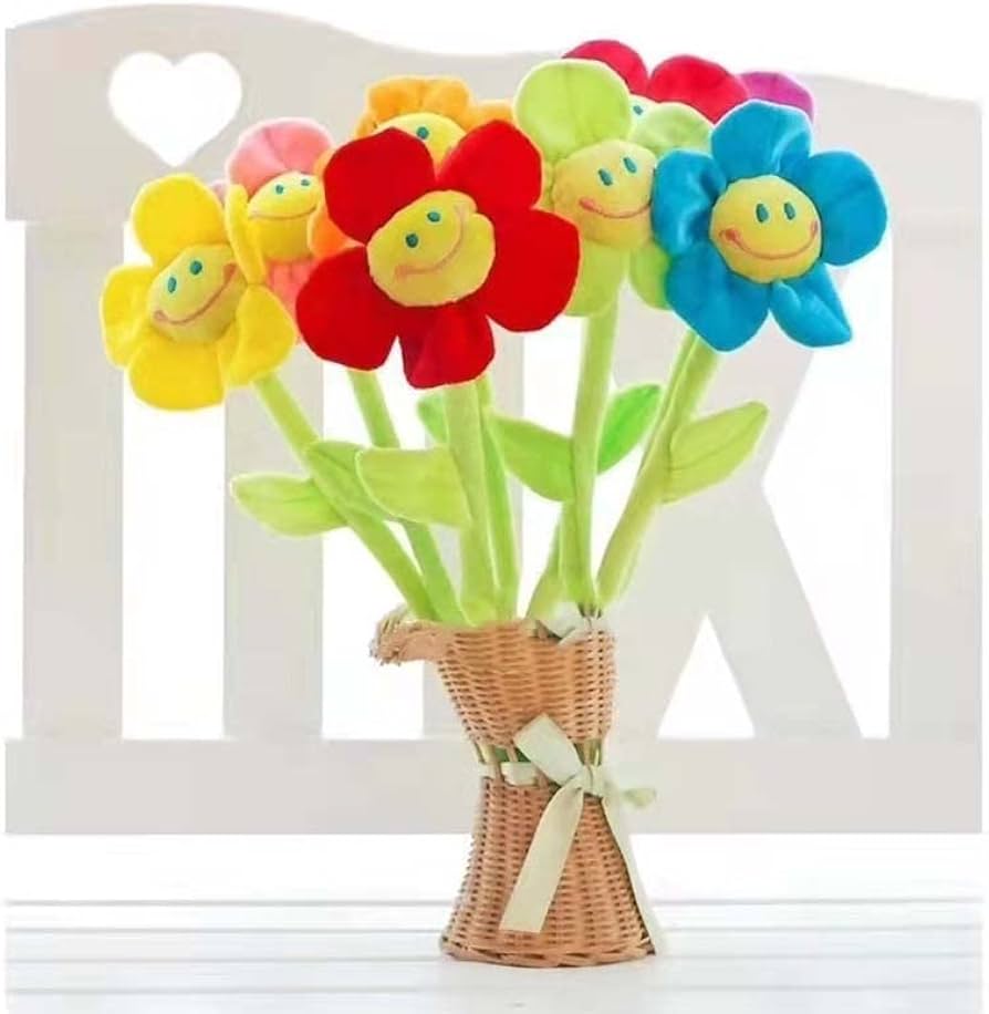 Amazon｜スマイルフラワー ぬいぐるみ花束 8本入 枯れない花 ブーケ