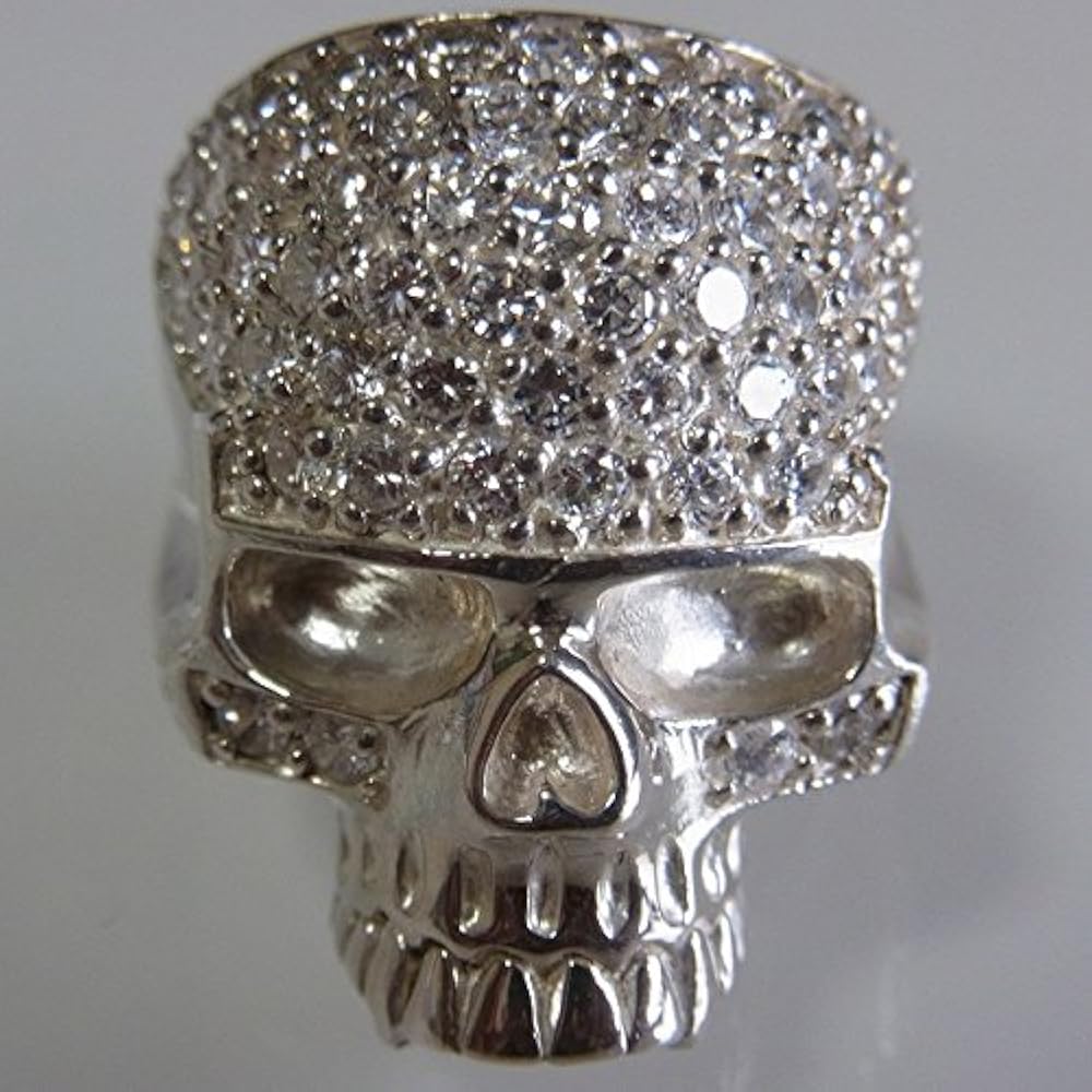 Amazon | [ジョンブレイズ] 17号 スカル リング きらきら 髑髏