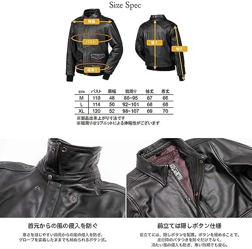 Amazon.co.jp: [デグナー] レザーA-2ジャケット Leather A-2 Jacket 肩