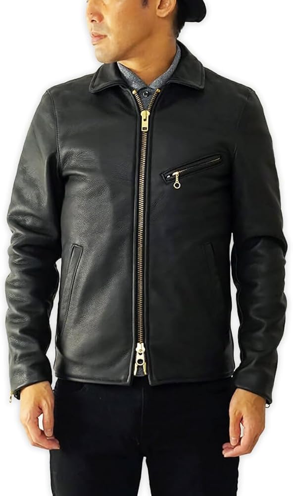 Amazon.co.jp: Vanson Enfield Single Rider with Collar, Soft Cow