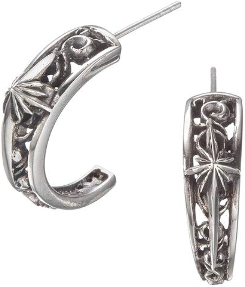 Amazon | [SAAD(サード)]アラベスク太陽神 シルバー925ピアス E-14-S