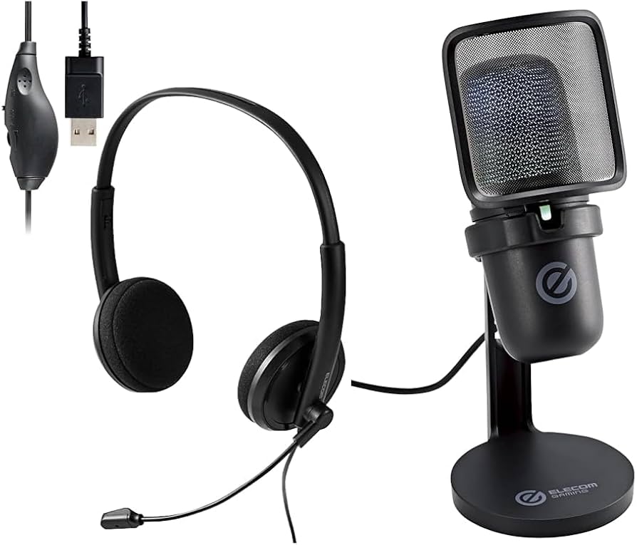 Amazon.co.jp: 【+コンデンサーマイク】エレコム ヘッドセット USB