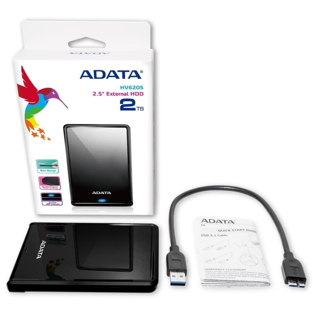 Amazon | ADATA Technology HV620S 外付けハードドライブ 4TB ブラック