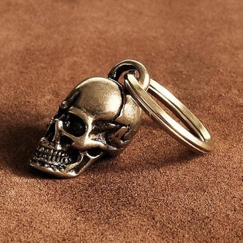 Amazon.co.jp: [BRASS STORE] 二重リング付き 真鍮 キーホルダー