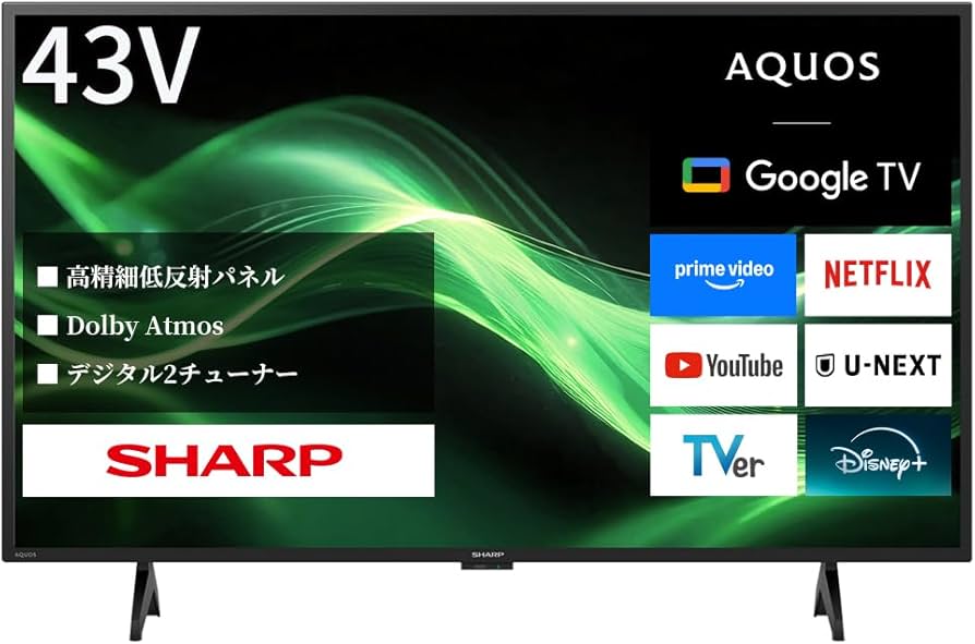 Amazon.co.jp: シャープ 43V型 4K 液晶 テレビ AQUOS 4T-C43GJ2 Google
