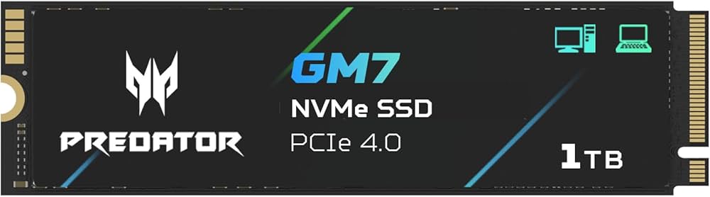 Amazon | Acer Predator M.2 SSD 1TB GM7 NVMe2.0 2280 PCIe Gen4×4 超