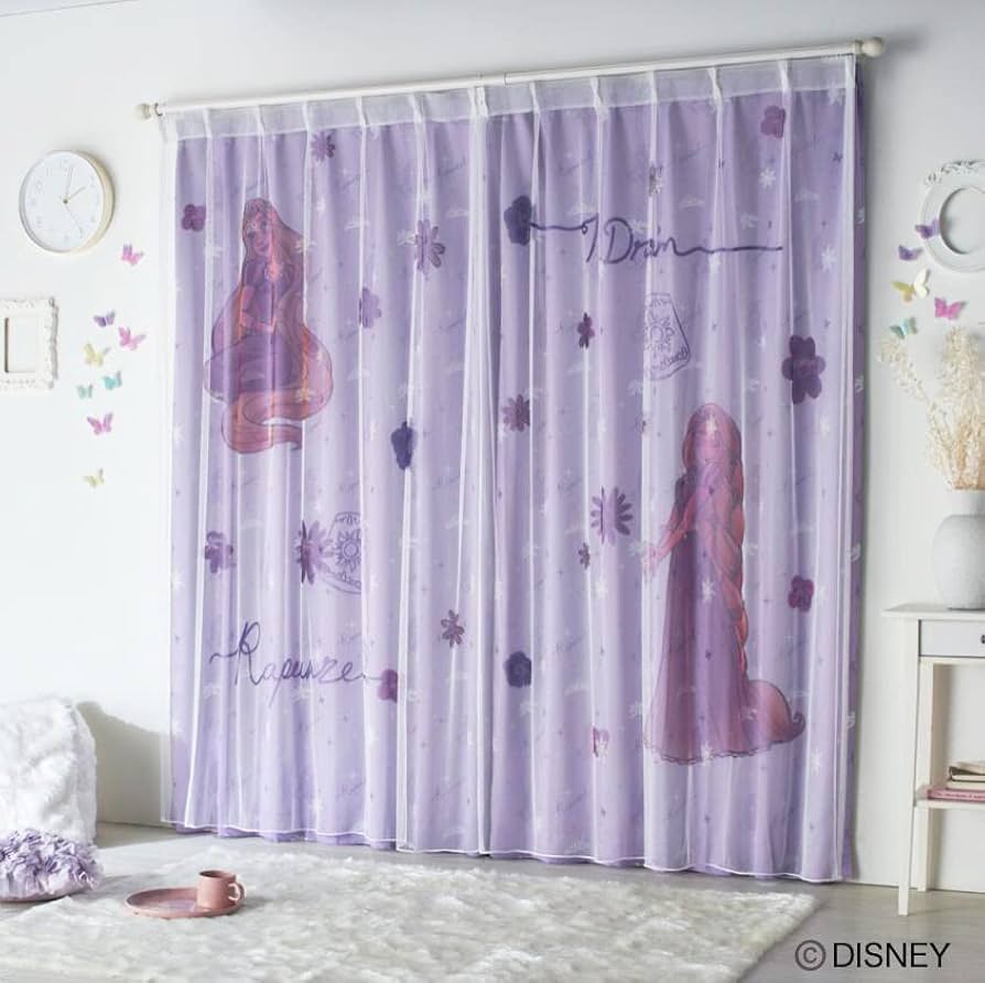 Amazon｜テイジン Disney(ディズニー) カーテン 4枚組 2級遮光 洗える
