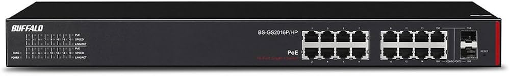 Amazon | バッファロー BS-GS2016P/HP 法人向スマート/PoEスイッチ 16