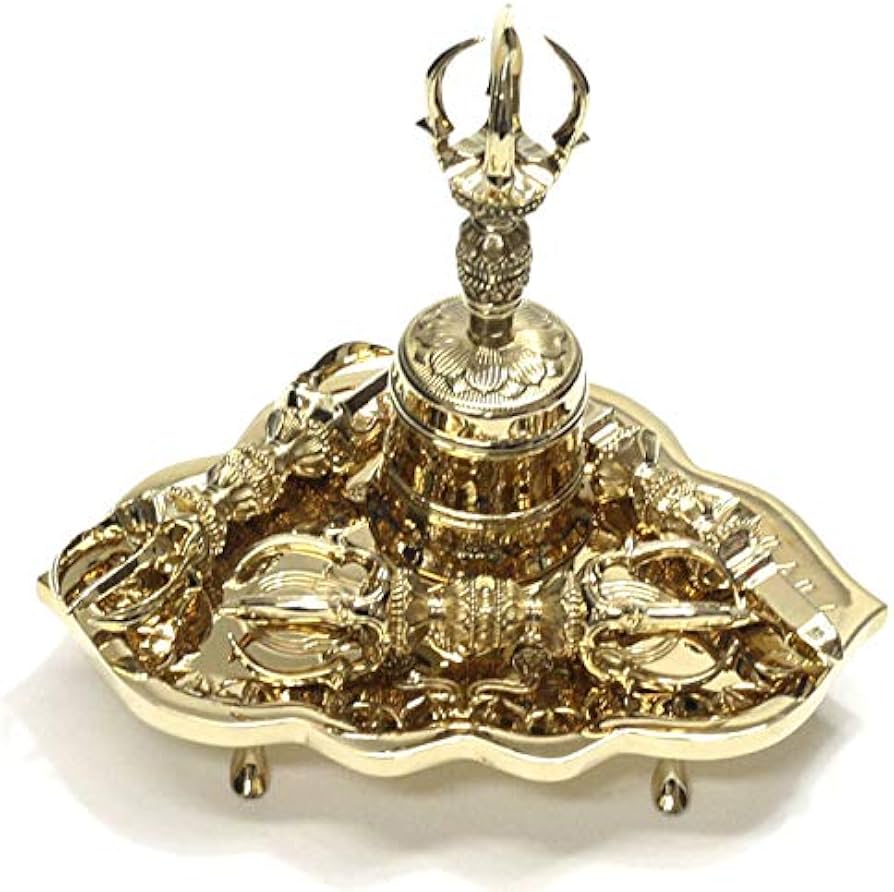 Amazon｜密教法具 独鈷杵 三鈷杵 五鈷杵 金剛鈴 金剛盤 本格派 精巧