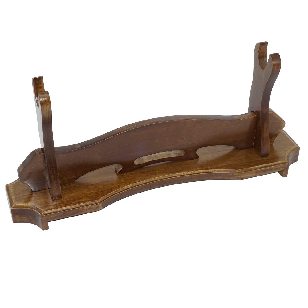 Amazon.co.jp: 刀掛台木製無垢材 台座付き 刀掛け 一段刀置き 日本刀