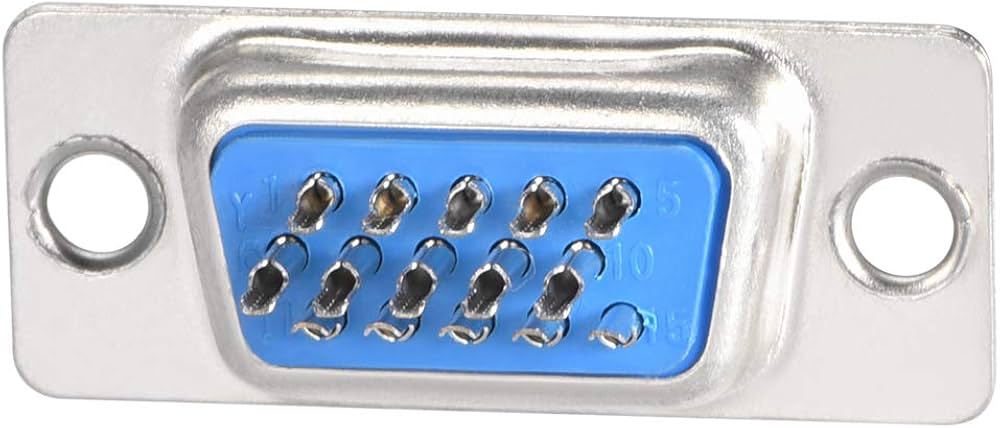 Amazon.co.jp: uxcell D-subコネクタ メスソケット 15-ピン 3-行ポート