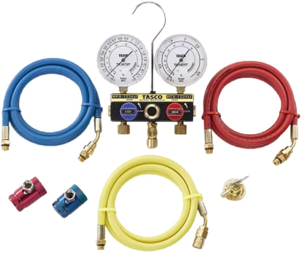 Amazon.co.jp: イチネンTASCO カーエアコン用 ゲージマニホールド