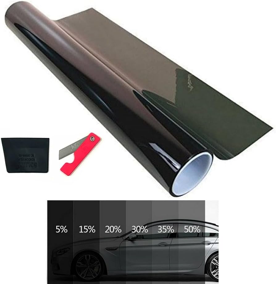 Amazon.com: 1 Roll Window Tint Film Dark Black 15% Light