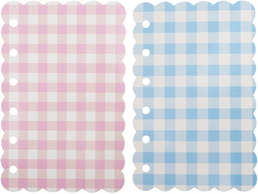 Amazon.co.jp｜シール台紙(リフィル) チェック ピンク×ブルー｜旅行
