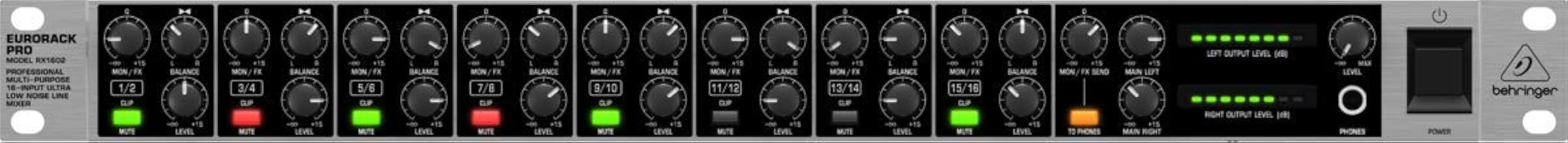 Amazon | ベリンガー 超低ノイズ 16入力 ラインミキサー RX1602