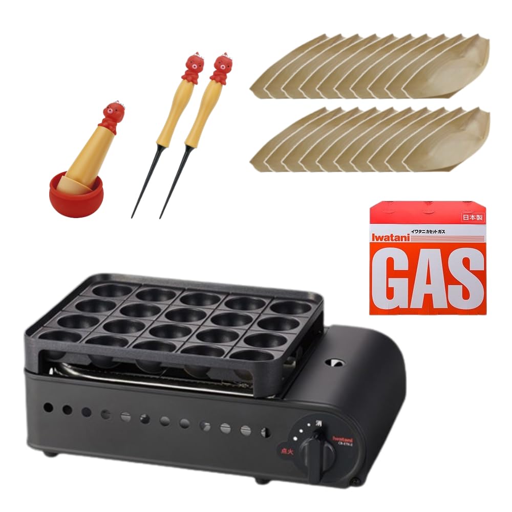 Amazon | イワタニ 炎たこ2 カセットガス たこ焼き器 CB-ETK-2 5点