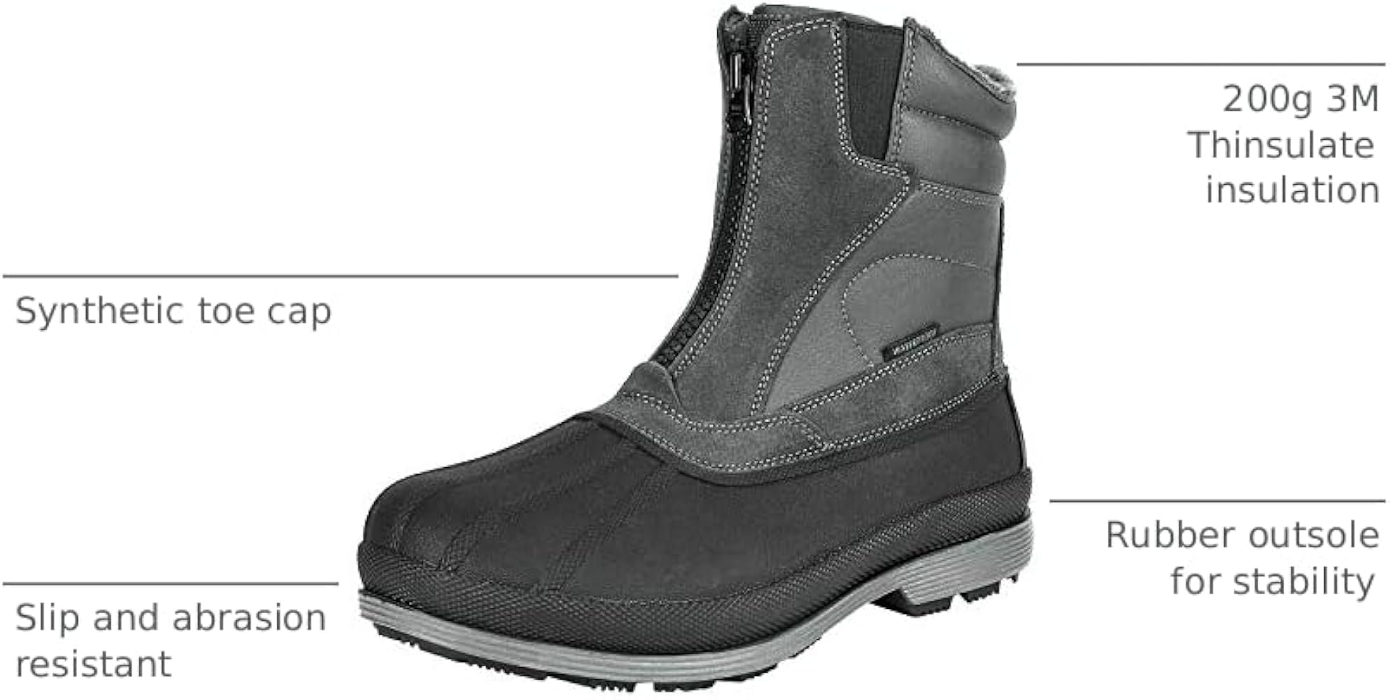 Amazon.com | NORTIV 8 Men's Insulated Waterproof Winter Snow Boots