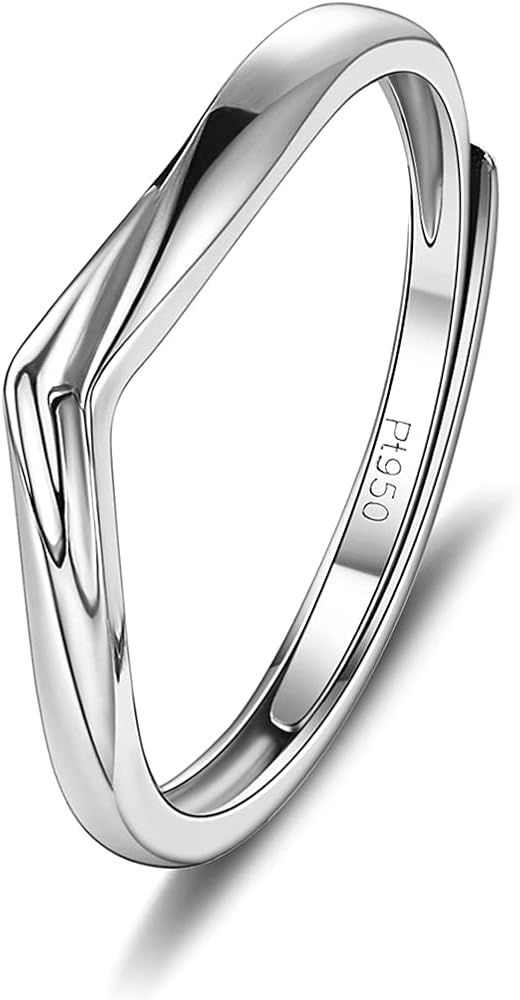 Amazon | [FANCIME] プラチナ リング メンズ 指輪 Ⅴ字 フリーサイズ