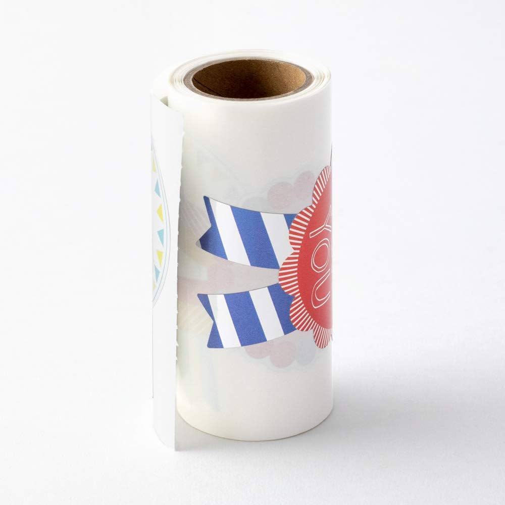 Amazon | ミドリ シール ロールシール L メタリック ギフトロゼット柄