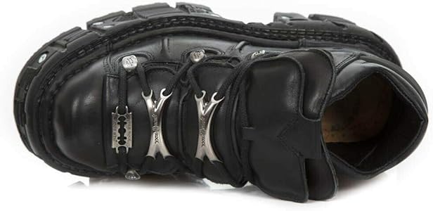 Amazon.com | New Rock Ankle Boots M-TANK106-C2 Unisex Metallic