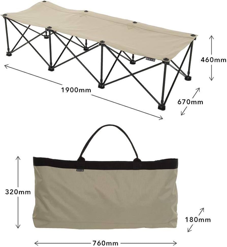 Amazon.co.jp: 鎌倉天幕 ×UNIFLAME コラボ GL COT 折りたたみ コット