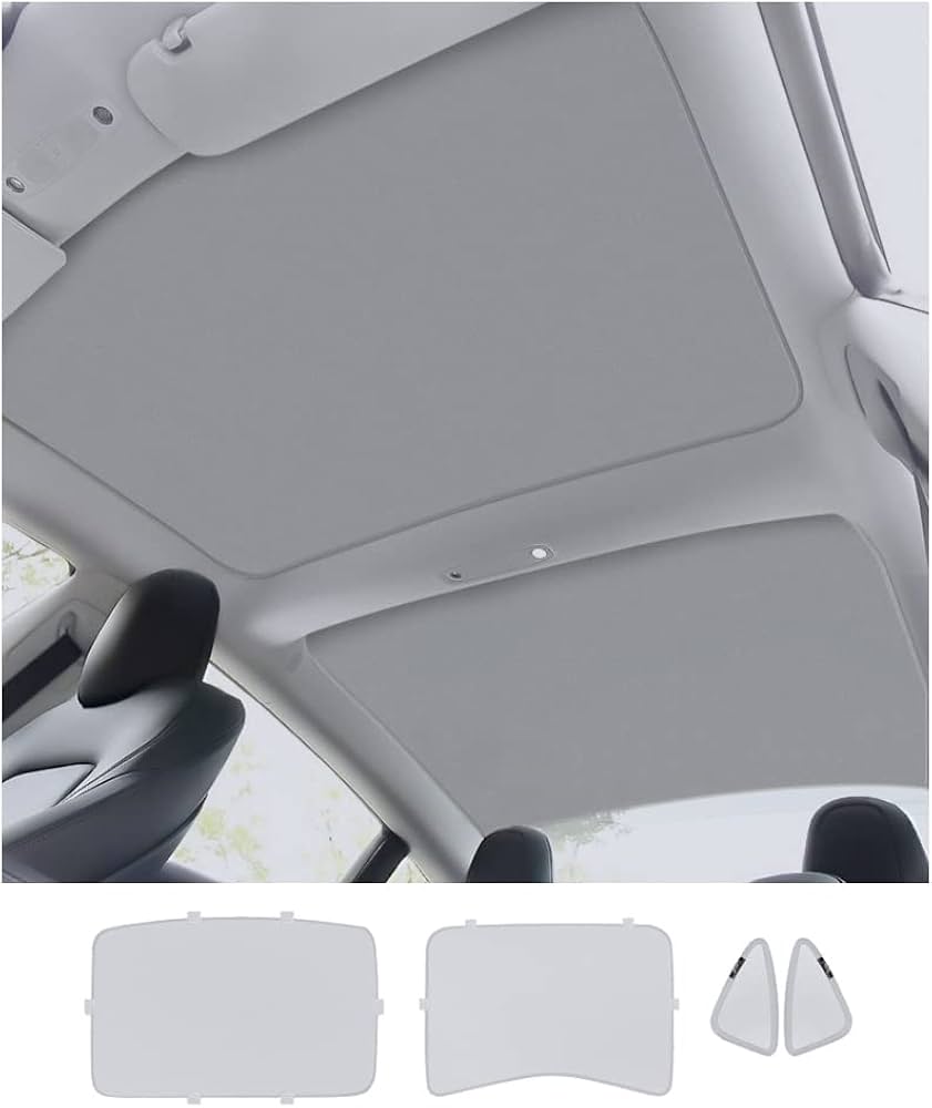 Amazon | KUNIO テスラ モデル3専用 ガラスルーフ用サンシェード TESLA