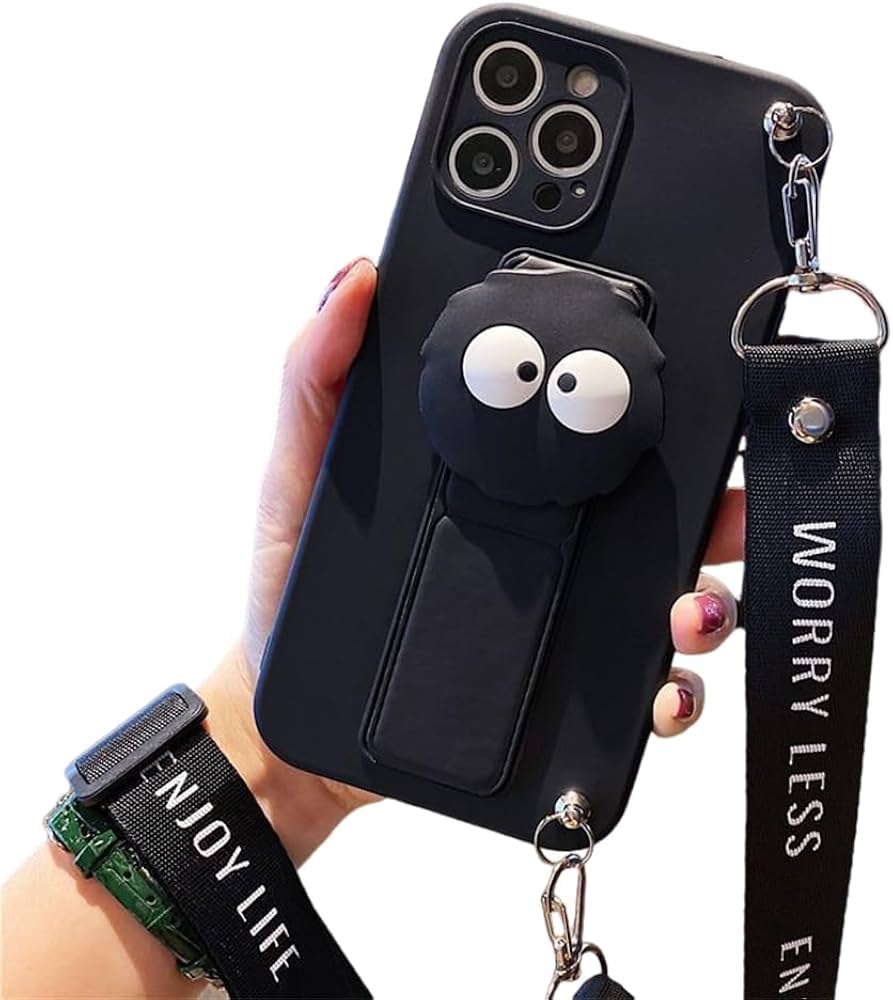 Amazon.co.jp: まっくろくろすけ スマホケース iPhone 14 用 ケース 首