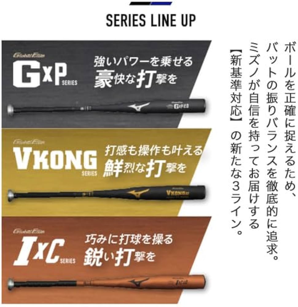 Amazon | MIZUNO 【新基準】硬式用金属製 Vコング02 83cm(VKONG02