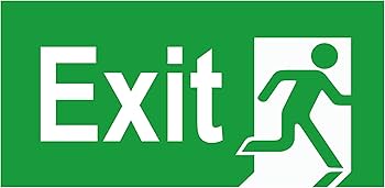 Amazon | 【Lサイズ 壁掛け】EXIT 非常口 出口 避難灯 アメリカン