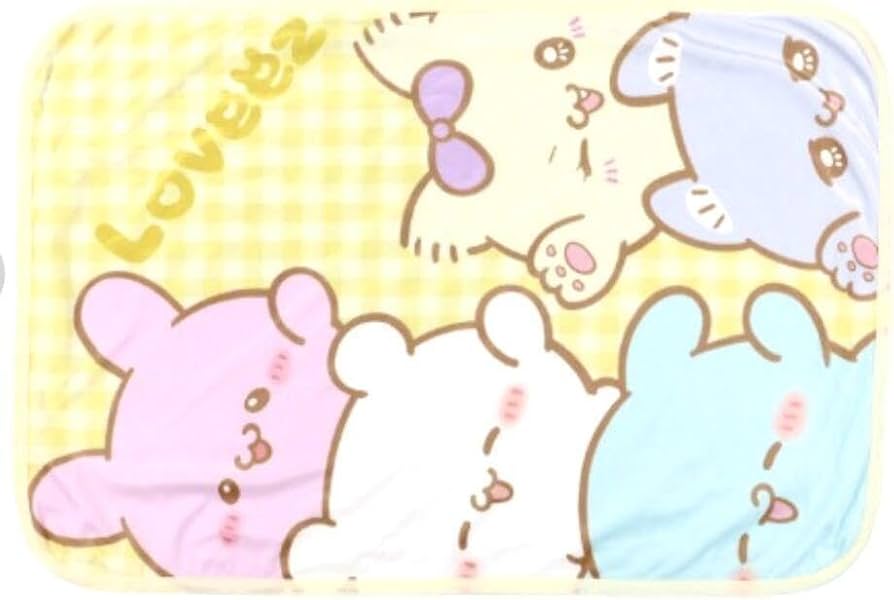 Amazon.co.jp: らぶいーず ブランケット ひざ掛け すもっぴ ぴょんちー