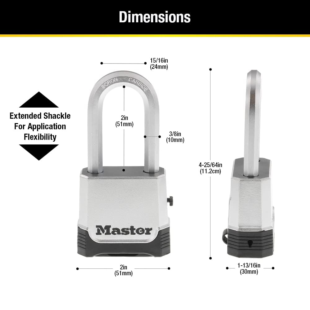 Master Lock Silver Outdoor Combination Lock, Heavy Duty Weather