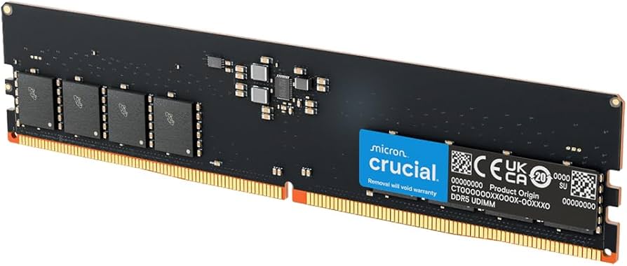 Crucial 16GB DDR5 RAM, 4800MHz CL40 Desktop Memory, UDIMM 288-Pin