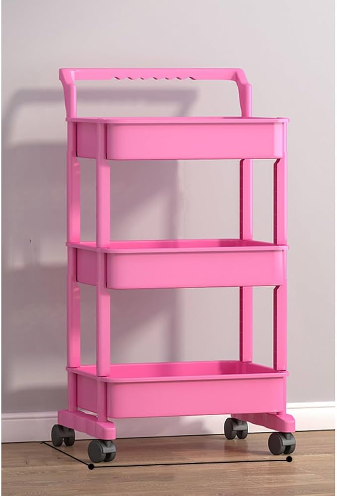 Amazon.co.jp: YQkasj キッチンワゴン キャスター付き 3段 北欧 ワゴン