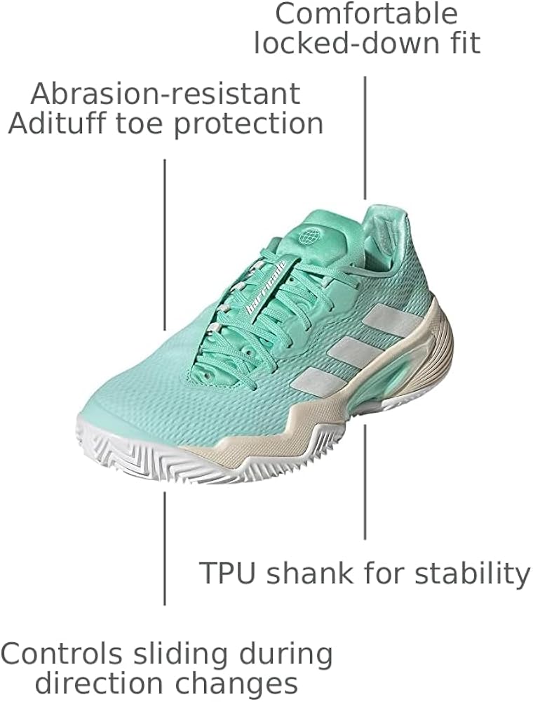 Amazon.com | adidas mens Barricade Tennis Shoe, Easy Green/White