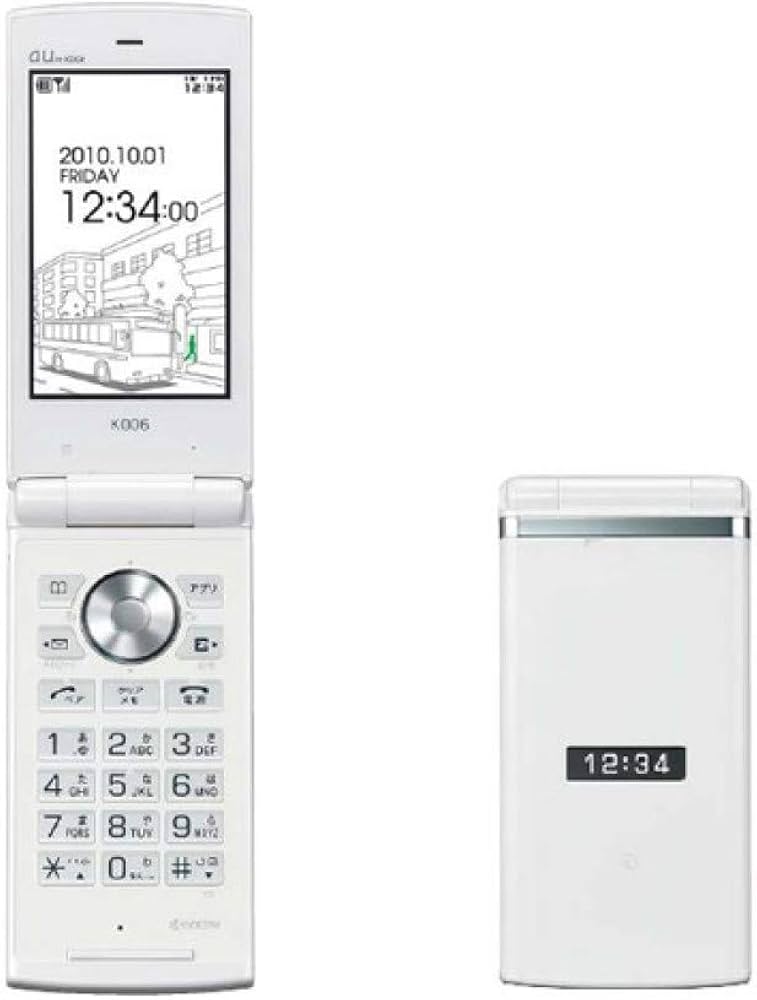 Amazon | K006 クリアホワイト 携帯電話 白ロム au | 携帯電話本体 通販