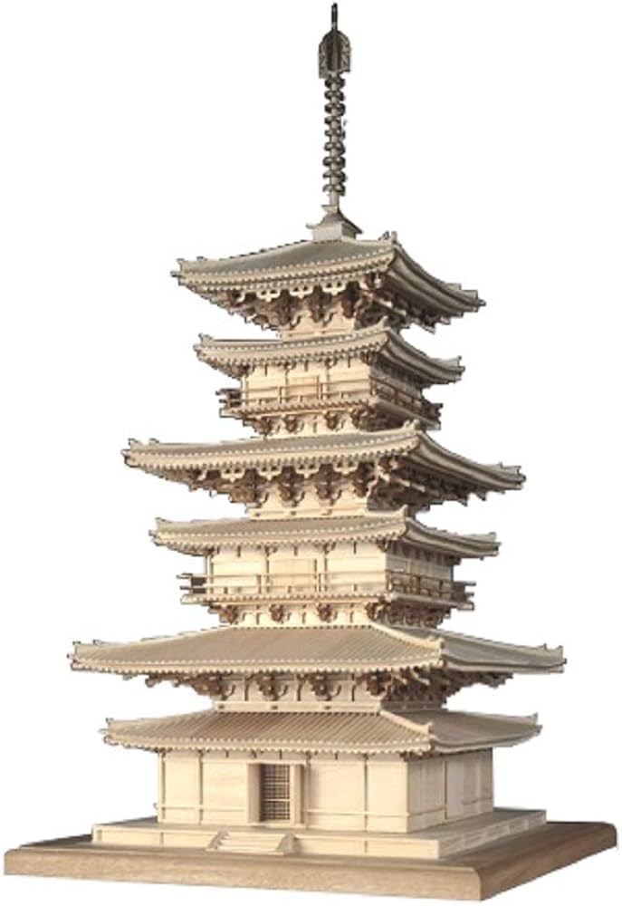 Amazon | ウッディジョー 1/75 薬師寺 東塔 木製模型 組立キット