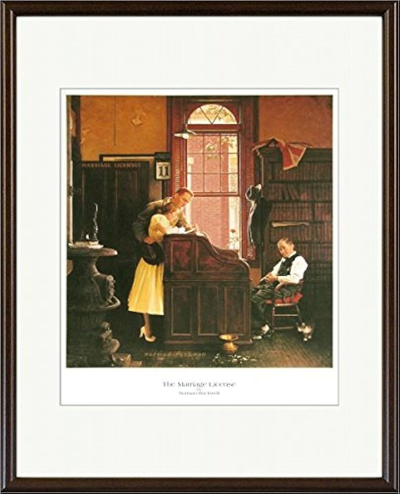 Amazon.co.jp: ノーマン・ロックウェル『マリッジライセンス（小