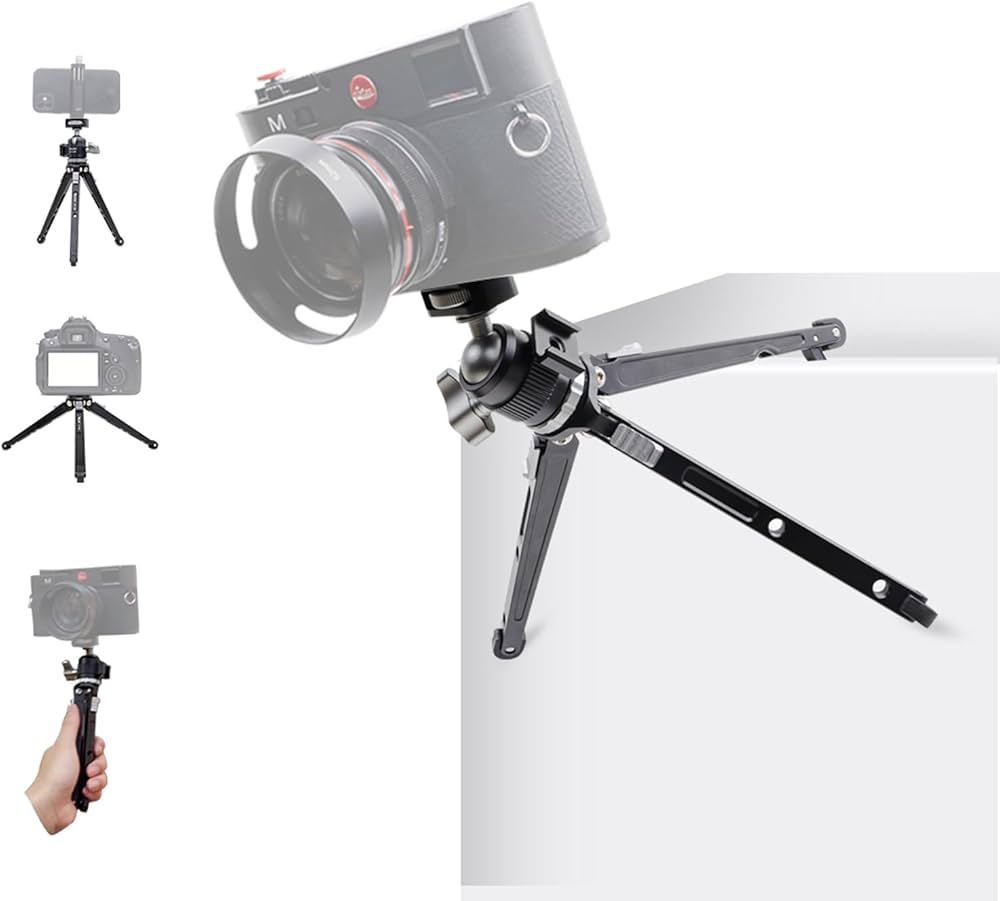 Amazon | XILETU ミニ三​​脚金属製スマートフォン三脚コールドシュー