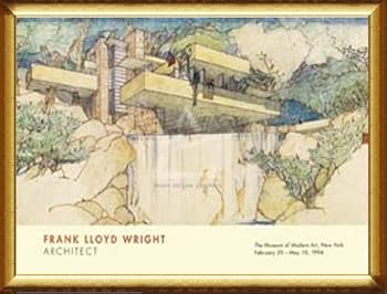 Amazon.co.jp: ポスター フランク ロイド ライト 落水荘 額装品 ド
