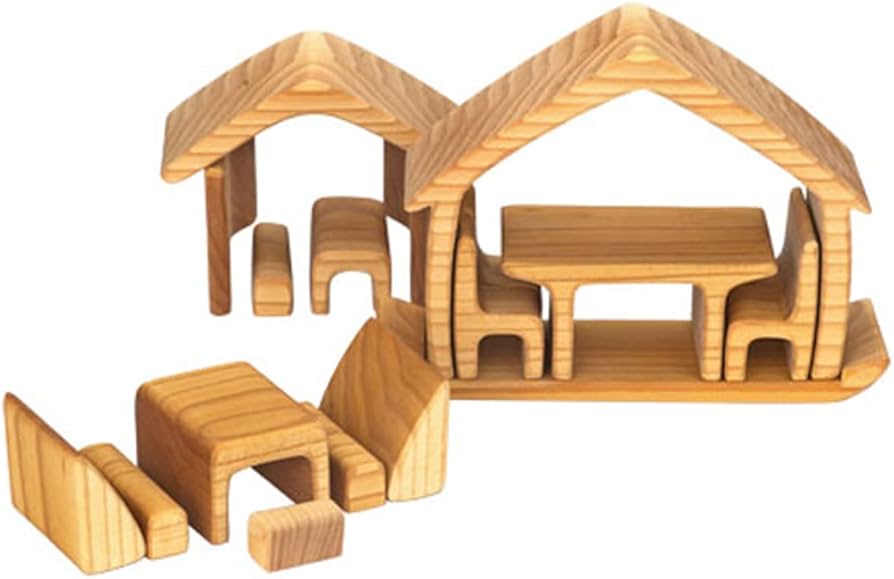 Amazon | ケーファー社 おうちの積木 ナチュラル | 積み木 | おもちゃ